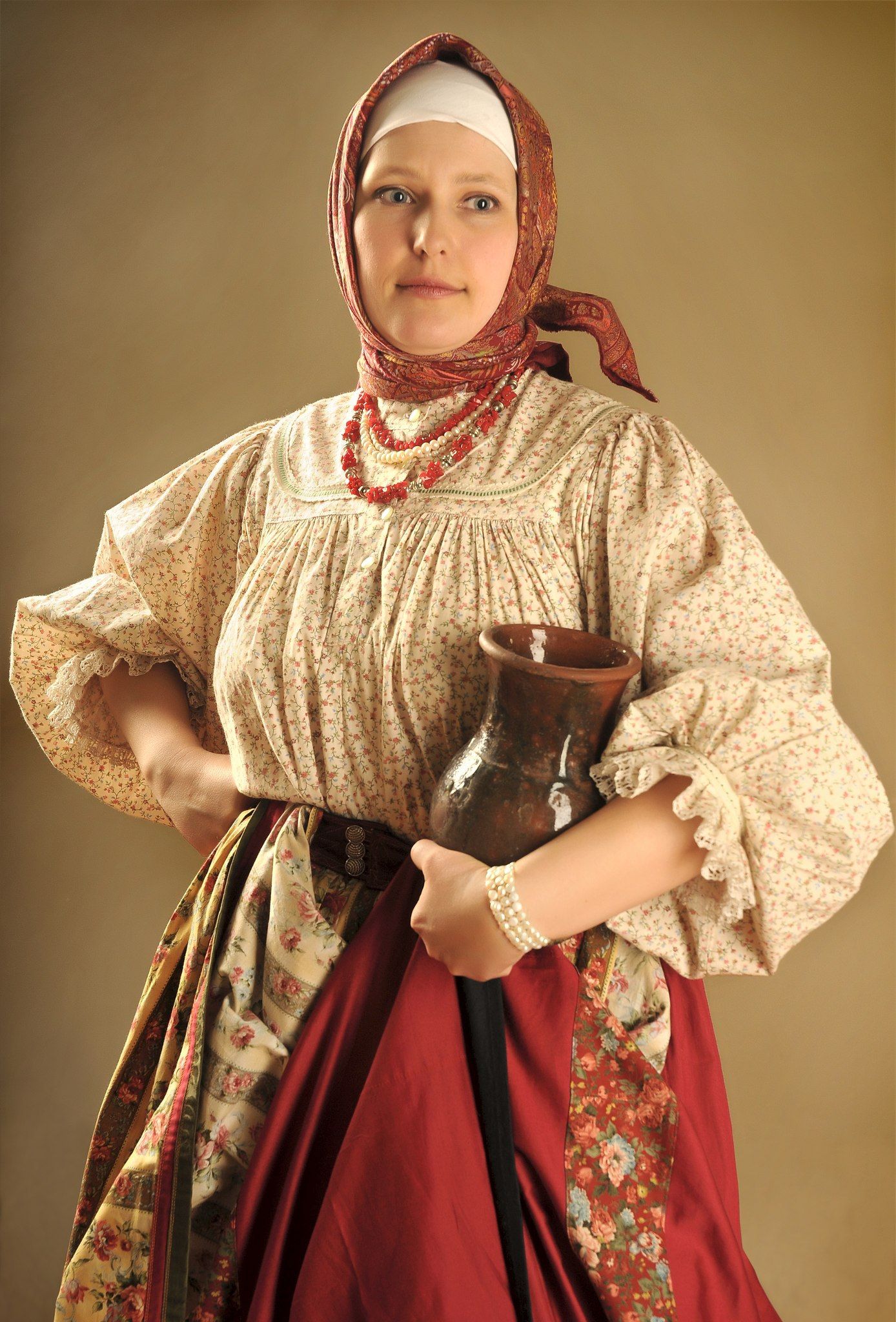 Girls in Slavic costumes in Antananarivo